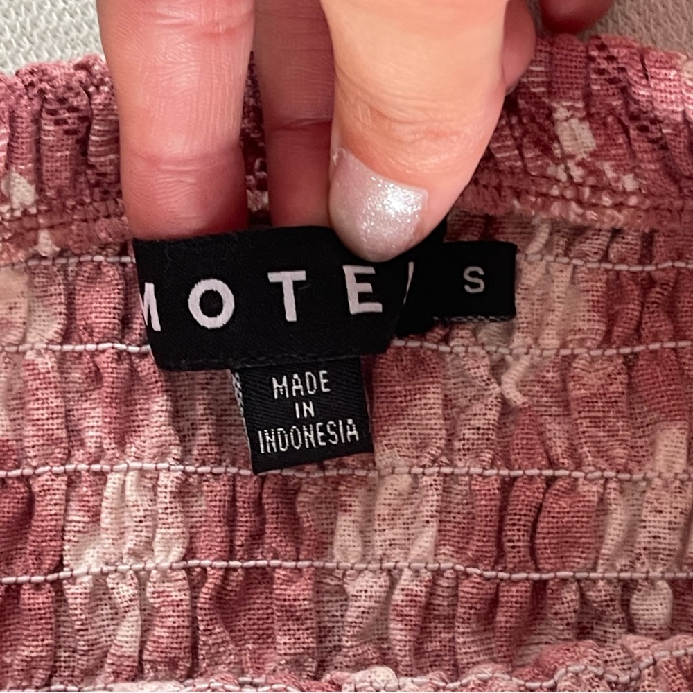Motel Rocks Strapless Pink Plaid Dress - Picture 4 of 7